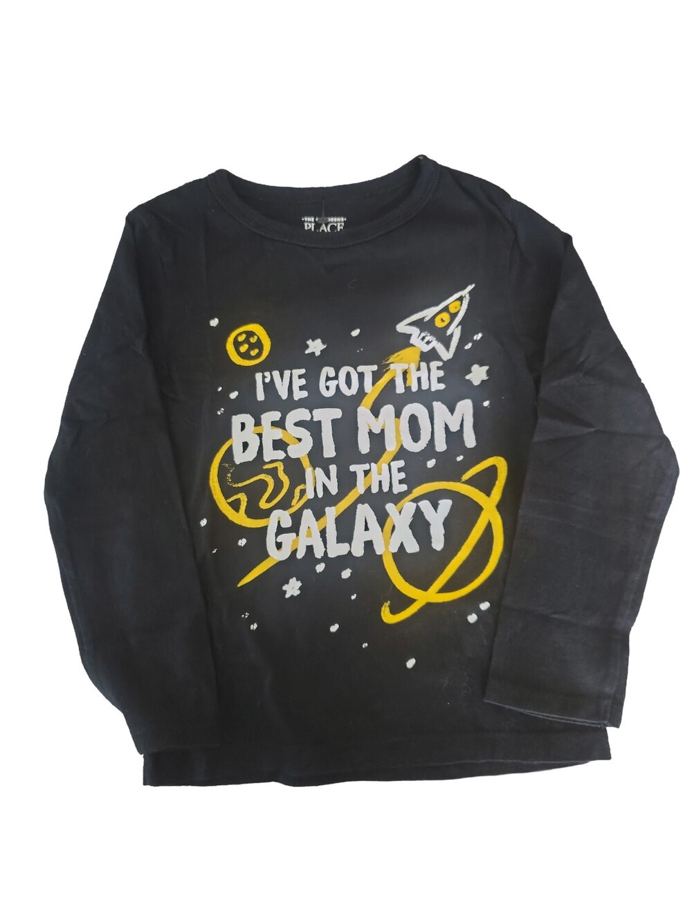 The Children's Place Boys Long Sleeve  Black & Yellow Shirt.